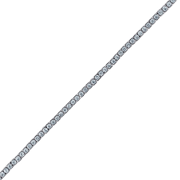 925 Sterling Silver Women Cubic Zirconia Fancy Tennis Bracelet Size 7.5 Inches