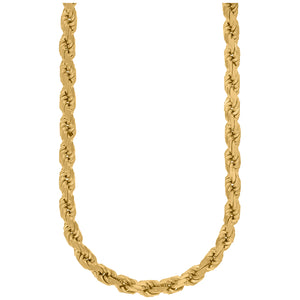 10kt Yellow Gold Unisex Solid Rope Chain 10mm 24"