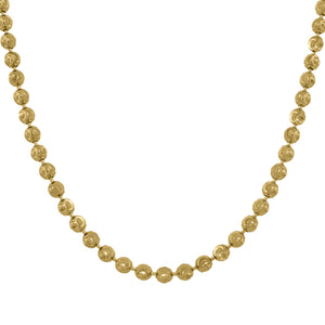 10kt Yellow Gold Unisex Moon Cut Chain 2mm 30 Inches