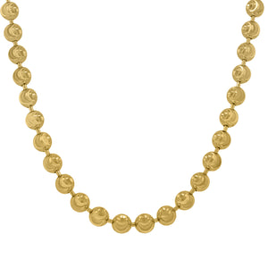 10kt Yellow Gold Unisex Moon Cut Chain 4mm 30 Inches