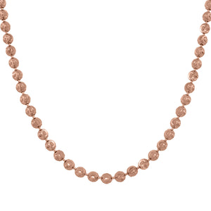 10kt Rose Gold Unisex Moon Cut Chain 2mm 30 Inches