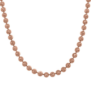10kt Rose Gold Unisex Moon Cut Chain 2.5mm 30 Inches
