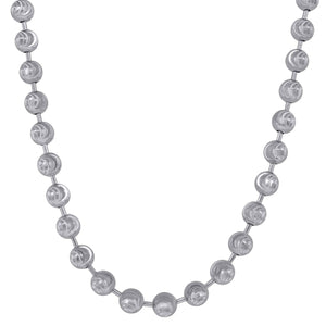 10kt White Gold Unisex Moon Cut Chain 5mm 30 Inches