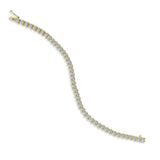 10kt Yellow Gold Womens Round Diamond Tennis Bracelet 3 Cttw