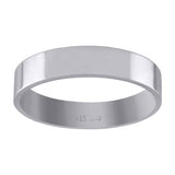 925 Sterling Silver Unisex 5mm Comfort Fit Flat Wedding Band Ring Size 7