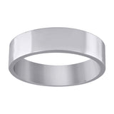 925 Sterling Silver Unisex 6mm Comfort Fit Flat Wedding Band Ring Size 8