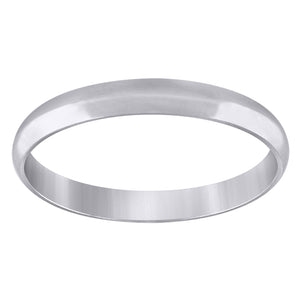 925 Sterling Silver Unisex 3mm Comfort Fit Domed Wedding Band Ring Size 6
