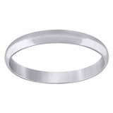 925 Sterling Silver Unisex 3mm Comfort Fit Domed Wedding Band Ring Size 7