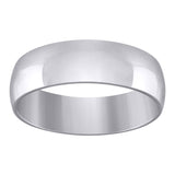 925 Sterling Silver Unisex 7mm Comfort Fit Domed Wedding Band Ring Size 12
