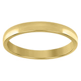 925 Sterling Silver Yellow-Tone Unisex 3mm Comfort Fit Domed Wedding Band Ring Size 9
