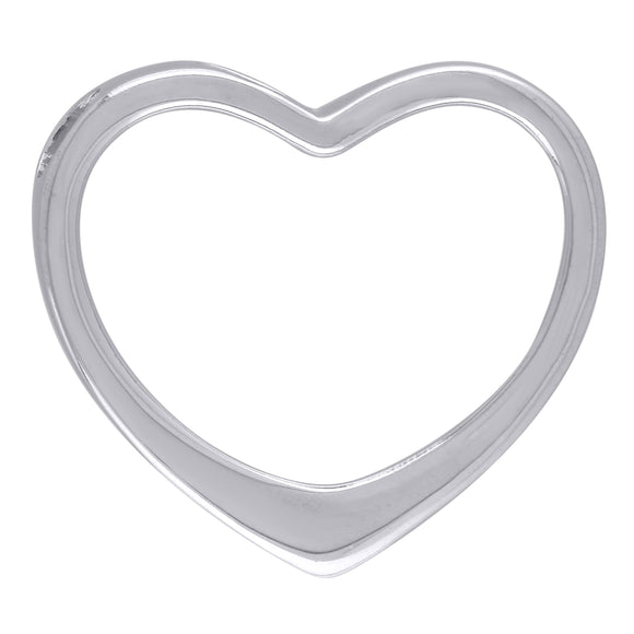 925 Sterling Silver Womens Heart Slide Pendant