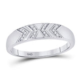 10kt White Gold His Hers Round Diamond Square Matching Wedding Set 1/4 Cttw