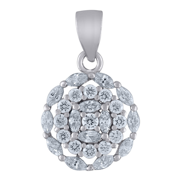 925 Sterling Silver Womens Cubic Zirconia Fashion Charm Pendant