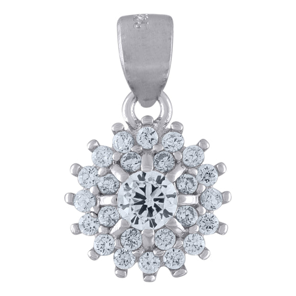 925 Sterling Silver Womens Cubic Zirconia Fashion Charm Pendant