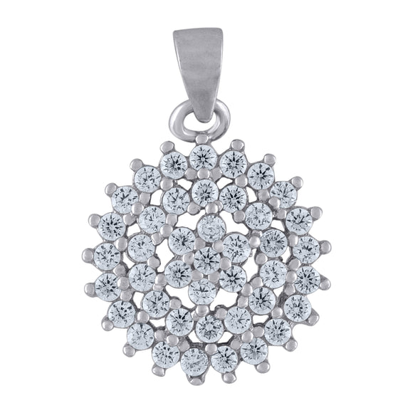 925 Sterling Silver Womens Cubic Zirconia Fashion Charm Pendant