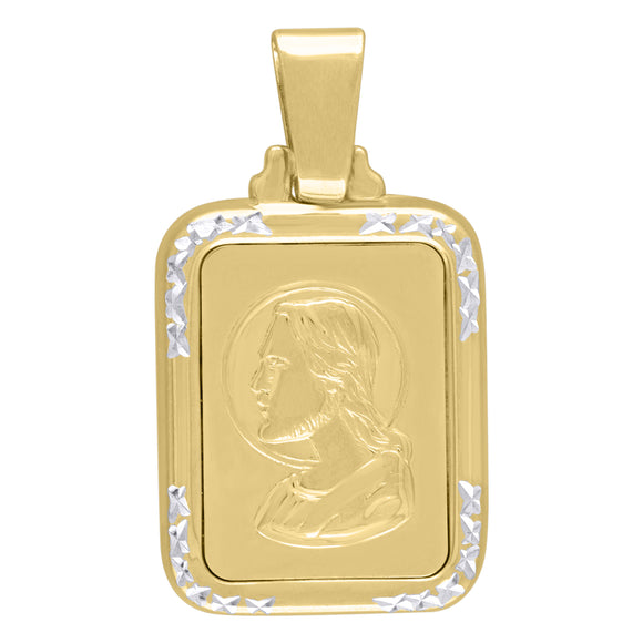 925 Sterling Silver Mens Jesus Religious Charm Pendant