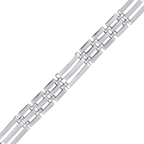 925 Sterling Silver Unisex Link Presidential Bracelet