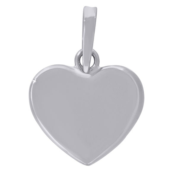 925 Sterling Silver Womens Heart Disc Charm Pendant