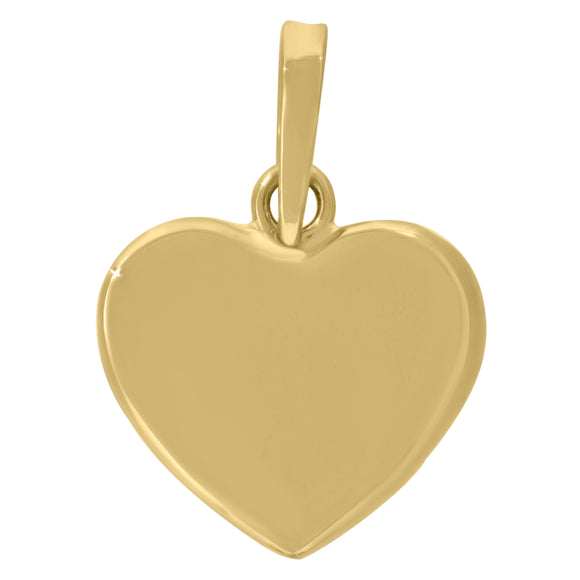 925 Sterling Silver Yellow-Tone Womens Heart Disc Charm Pendant