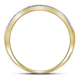 10kt Yellow Gold Round Diamond Bridal Wedding Ring Band Set 1 Cttw