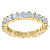 925 Sterling Silver Yellow-Tone Womens Cubic Zirconia 2.5mm Stackable Band Ring Size 9