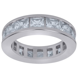 925 Sterling Silver Womens Cubic Zirconia 5.5mm Stackable Band Ring Size 6