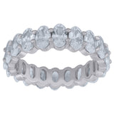 925 Sterling Silver Womens Cubic Zirconia 5mm Stackable Band Ring Size 9