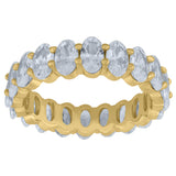 925 Sterling Silver Yellow-Tone Womens Cubic Zirconia 5mm Stackable Band Ring Size 9
