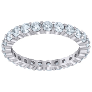 925 Sterling Silver Womens Cubic Zirconia 2.5mm Stackable Band Ring Size 8