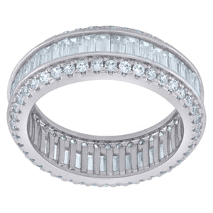 925 Sterling Silver Womens Cubic-Zirconia Fashion Ring Size 6