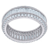 925 Sterling Silver Womens Cubic-Zirconia Fashion Ring Size 7