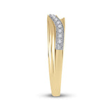 10kt Yellow Gold His Hers Round Diamond Cluster Matching Wedding Set 1/3 Cttw