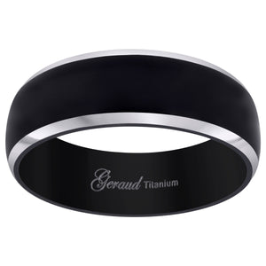 Titanium Black Tone Mens Domed Comfort Fit Wedding Band 8mm Size 8