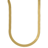 10kt Yellow Gold Unisex Herringbone Chain Necklace 8mm 16 Inches