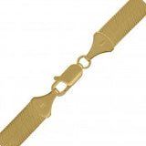 10kt Yellow Gold Unisex Herringbone Chain Necklace 8mm 16 Inches